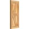 Ekena Millwork Framed Board-n-Batten Shutters w/Z-Bar, Rough Sawn Western Red Cedar, 10 3/4W x 26H, PR RBF06Z11X026RWR - alternate 2